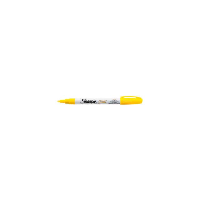 Sharpie® Paint Marker, Oil Based, Fine, Yellow Ink - Pkg Qty 12