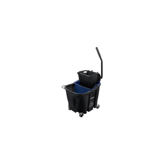 Sparta Mop Bucket Combo w/ Sidepress Wringer & Soiled Water Insert 35 qt Bucket Capacity Black 9690403