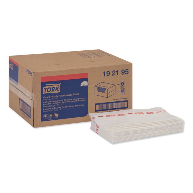 Tork Food Service Cloths, 13in x 21in, White, Box Of 150 Cloths