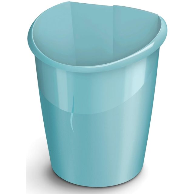 CEP Ellypse Waste Bin - 3.96 gal Capacity - Curved Mouth, Handle - 15in Height x 11in Width x 12.5in Depth - Mint - 1 Each (Min Order Qty 6) MPN:1003200991