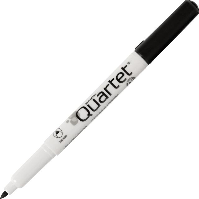 Quartet Dry-Erase Markers, Fine Point, Black, Pack Of 12 (Min Order Qty 4) MPN:51-989692