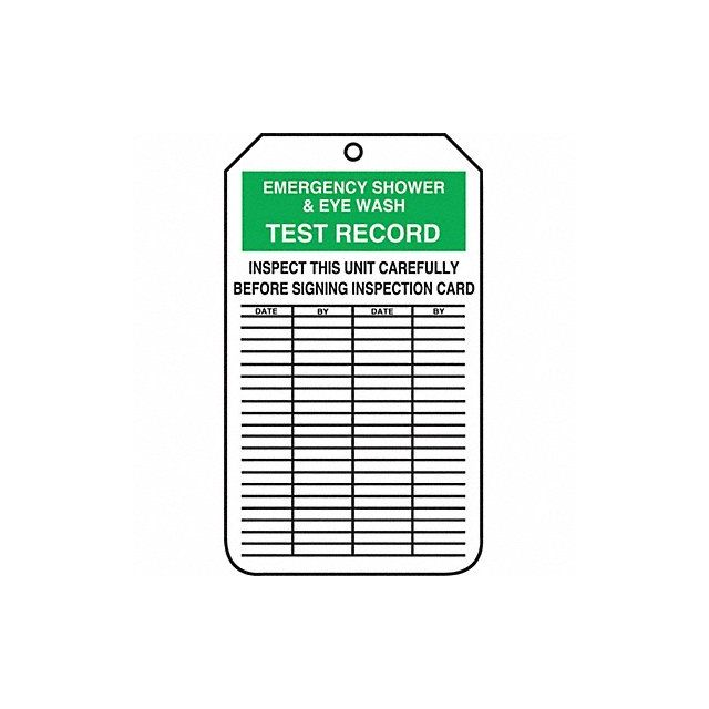 Inspection Record Tag 0.010 Thick PK25 MPN:MGT207CTP