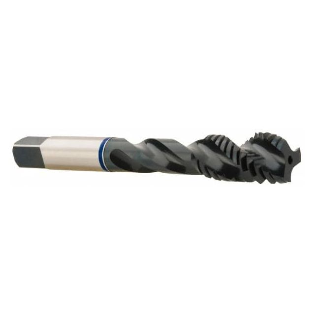 Spiral Flute Tap: #6-40, 3 Flute, Modified Bottoming, Vanadium High Speed Steel, Oxide Finish MPN:T1604263