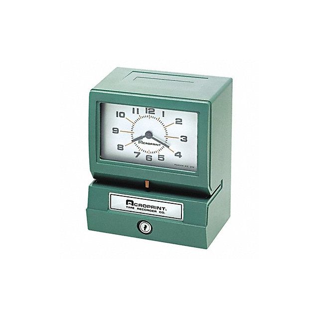 Electric Print Time Recorder Green MPN:01-2070-411