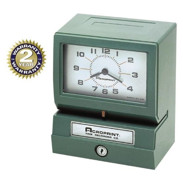 Time Clocks & Time Recorders, Punch Type: Manual , Power Source: AC Adapter , Display Type: Analog , Registration Output: 0-23 Hours, Date, Minutes, Month  MPN:ACP012070413
