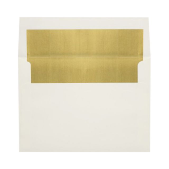 LUX Invitation Envelopes, A8, Peel & Press Closure, Gold/Natural, Pack Of 1,000 MPN:FLNT4885-04-1M