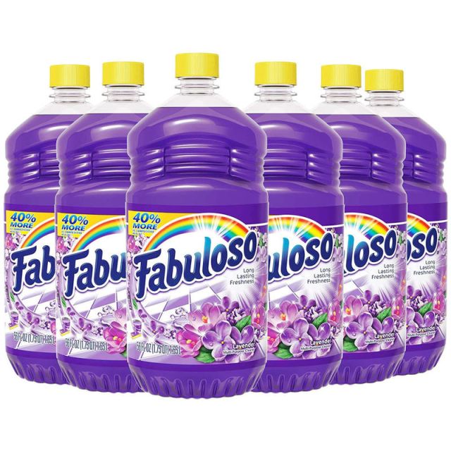 Fabuloso All Purpose Cleaner - Liquid - 56 fl oz (1.8 quart) - Lavender Scent - 6 / Carton - Purple (Min Order Qty 2) MPN:53041CT