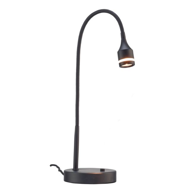 Adesso Prospect LED Gooseneck Desk Lamp, Adjustable Height, 18inH, Black MPN:3218-01