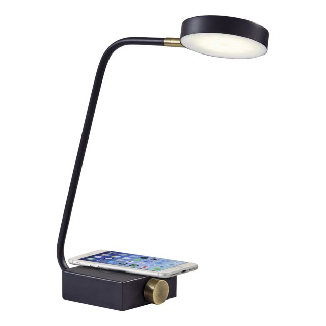 Adesso Conrad AdessoCharge LED Desk Lamp, 19inH, Black MPN:3618-01