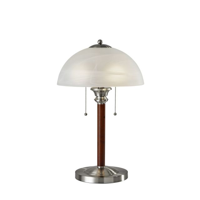 Adesso Lexington Table Lamp, Satin Steel/Frosted MPN:4050-15
