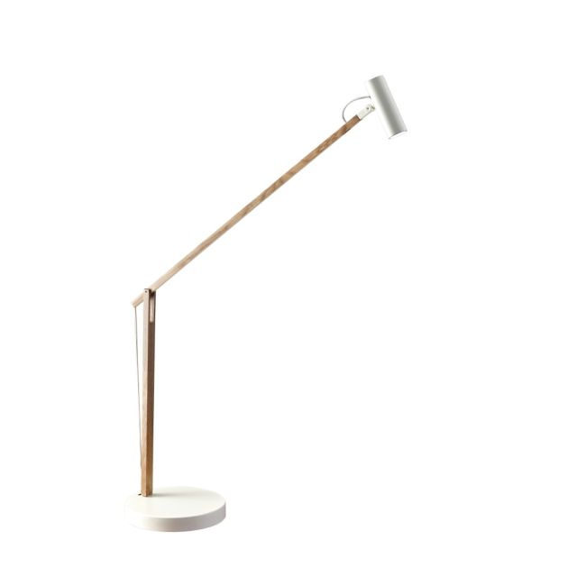 Adesso ADS360 Crane LED Desk Lamp, 32 1/2inH, Silver Shade/White Base MPN:AD9100-12
