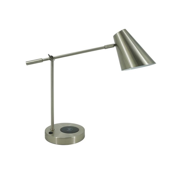 Adesso Simplee AdessoCharge LED Table Lamp, 13-3/4inH, Brushed Steel MPN:SL3702-22
