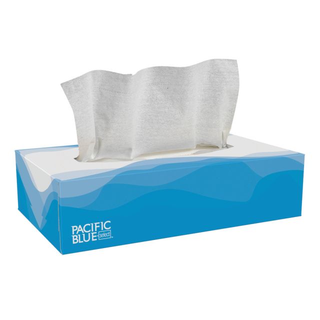 PACIFIC BLUE SELECT 2-PLY FACIAL TISSUE BY GP PRO (GEORGIA-PACIFIC), FLAT BOX, 30 BOXES PER CASE (Min Order Qty 2) MPN:48100CT
