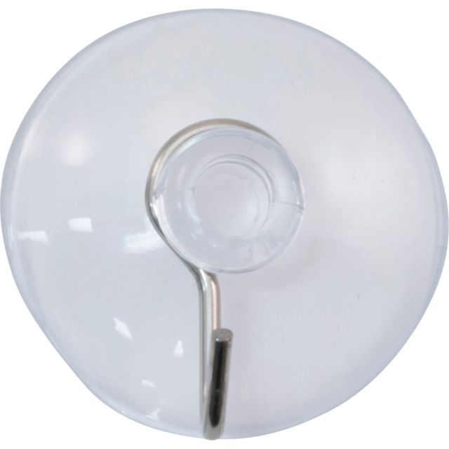 Advantus Metal Hook Suction Cup - for Glass, Tile, Metal, Kitchen, Classroom, Office - Metal - Clear - 25 / Box (Min Order Qty 5) MPN:91031