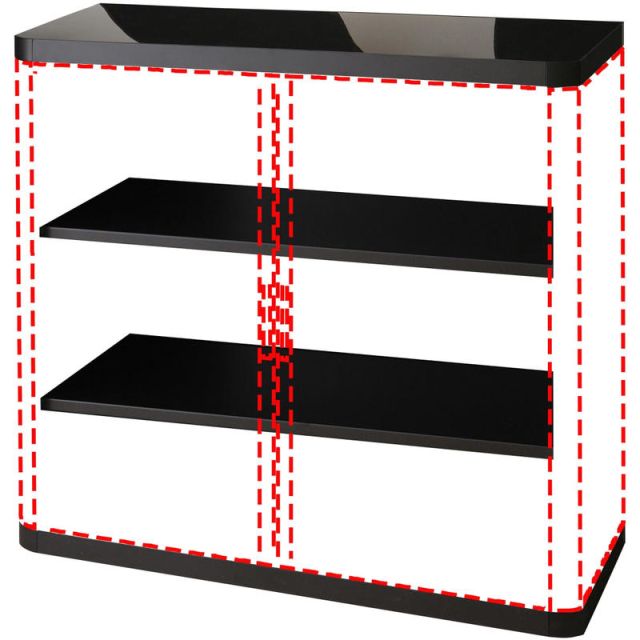 Paperflow USA easyOffice 41in Storage Cabinet, 3 Shelf, 43 5/16in x 16 5/16in, Black MPN:366014192344