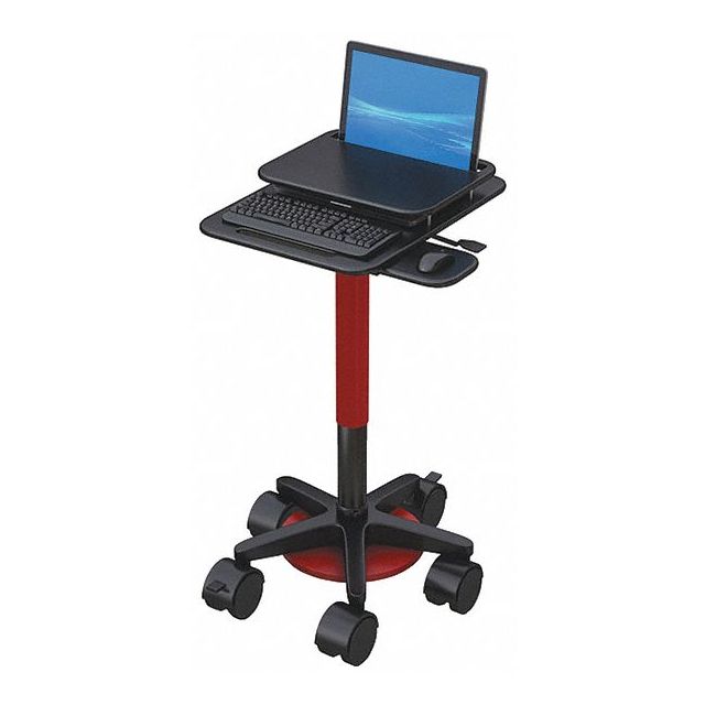 Laptop Cart Black/Red 48 H x 18 W MPN:LPC200_1825_LSH16_01