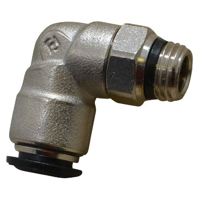 Push-To-Connect Tube to Universal Thread Tube Fitting: Swivel Elbow, 1/4