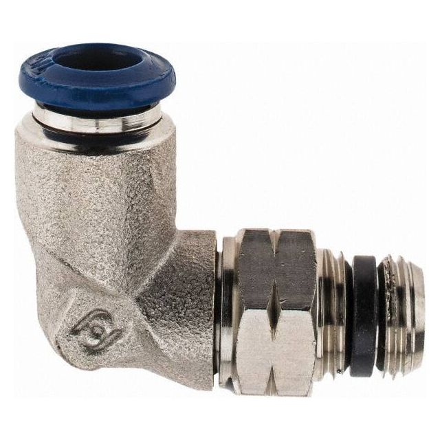 Push-To-Connect Tube to Male & Tube to Male NPTF Tube Fitting: Swivel Elbow, 1/8