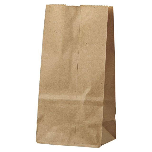 General Supply Natural Paper Grocery Bags, #2, 30 Lb, 7 7/8in x 4 5/16in x 2 7/16in, Kraft, Case Of 500 (Min Order Qty 3) MPN:GK2-500
