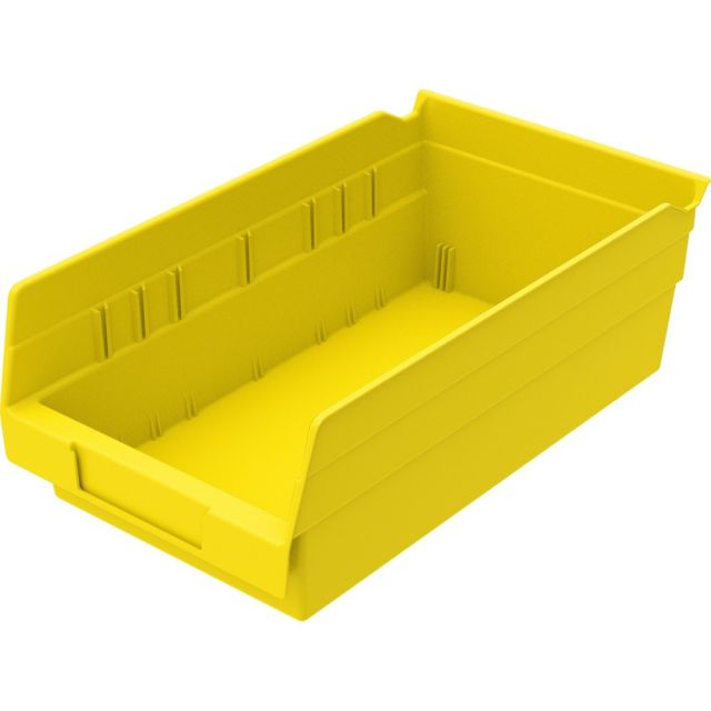 Akro-Mils Grease/Oil Resistant Shelf Bin, Small Size, 4in x 6 5/8in x 11 5/8in, Yellow (Min Order Qty 10) MPN:30130Y