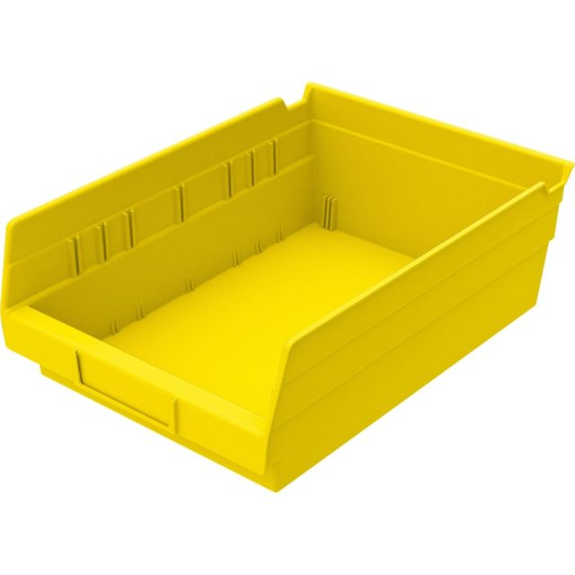 Akro-Mils Grease/Oil Resistant Shelf Bin, Small Size, 4in x 8 3/8in x 11 5/8in, Yellow (Min Order Qty 11) MPN:30150Y