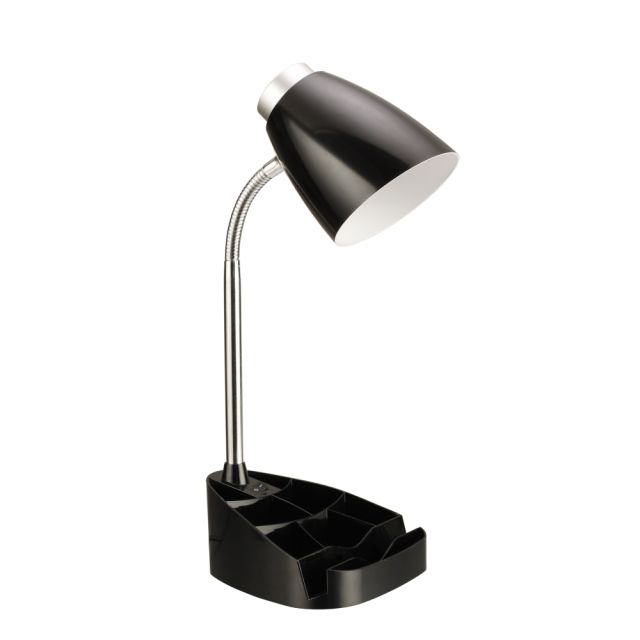 LimeLights Gooseneck Organizer Desk Lamp, Adjustable Height, Black (Min Order Qty 3) MPN:LD1002-BLK