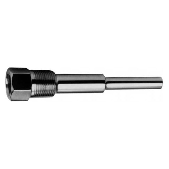 4 Inch Overall Length, 1 Inch Thread, 304 Stainless Steel Standard Thermowell MPN:1-260S-U2.5 304