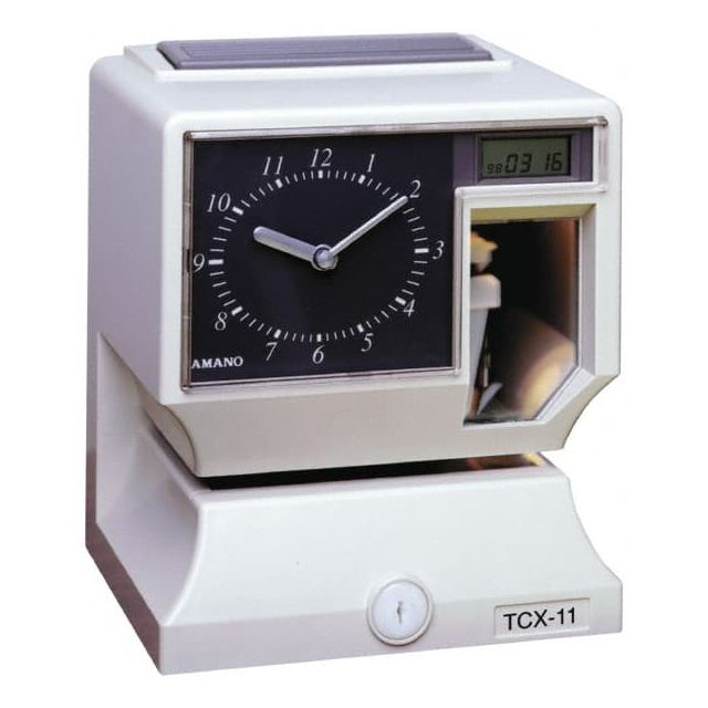 110 VAC, Dial,Digital Plastic Manual and Automatic Time Clock and Recorder TCX-11/5477