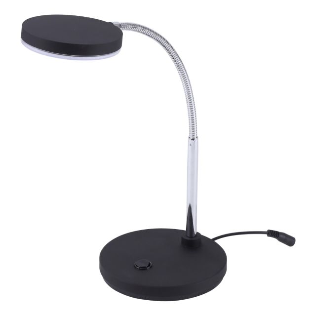 Bostitch Metal Gooseneck LED Desk Lamp, 9-7/16inH, Black (Min Order Qty 2) MPN:VLED1800BK