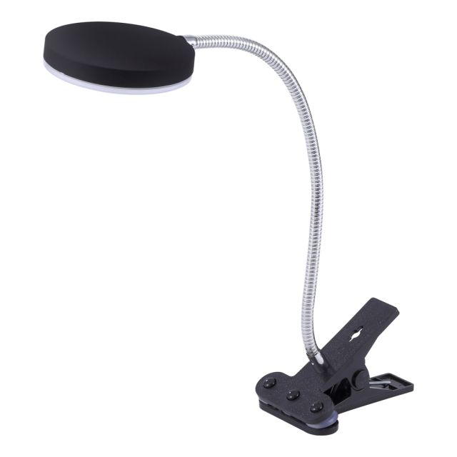 Bostitch Metal Gooseneck Clamp-On LED Desk Lamp, 13-9/16inH, Black (Min Order Qty 2) MPN:VLED1800BKC