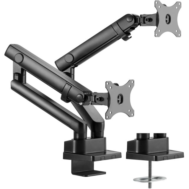 Amer Mounting Arm for Curved Screen Display, Flat Panel Display - Matte Black - 2 Display(s) Supported - 32in Screen Support - 35.27 lb Load Capacity - 75 x 75, 100 x 100 MPN:HYDRA2B