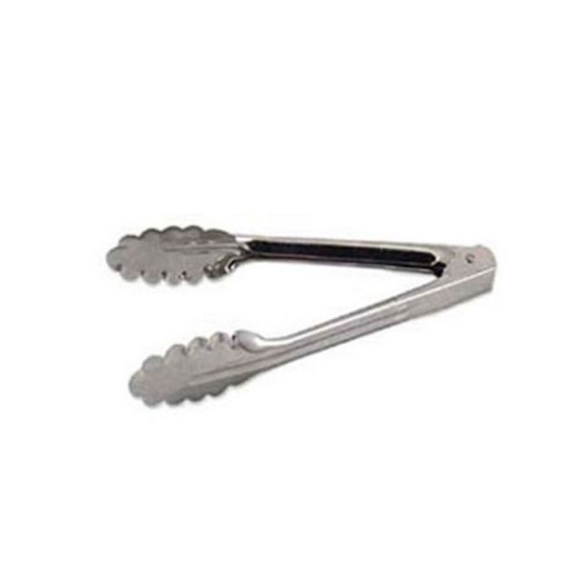 American Metalcraft Scalloped-Edge Stainless-Steel Tongs, 7in, Silver (Min Order Qty 9) MPN:UT707