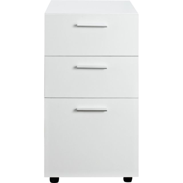 Ameriwood Home Princeton 17inD Vertical 3-Drawer Mobile File Cabinet, White 9531196