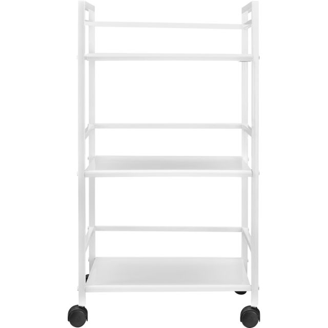 Ameriwood Home Marshall 3-Shelf Metal Rolling Utility Cart, White MPN:7741096PCOM