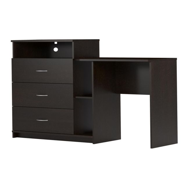 Ameriwood Home Rebel 3-In-1 Media Dresser And Desk, Espresso MPN:9866012COM