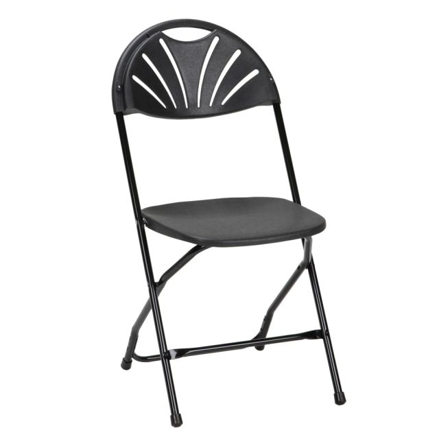 Cosco Classic Collection Fan Back Resin Folding Chair, Black, Pack Of 8 MPN:60542BLK8E