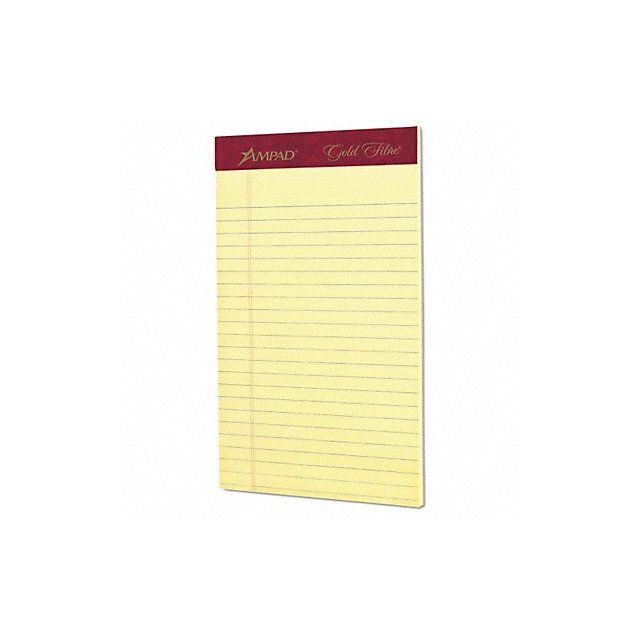 Perforated Legal Pad 8 X5 Canary PK12 MPN:20-004