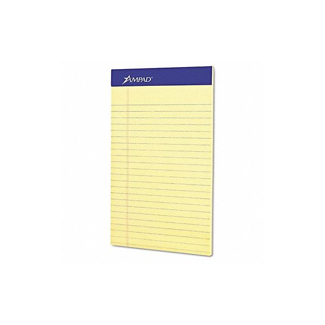 Perforated Legal Pad 8 X5 Canary PK12 MPN:20-204
