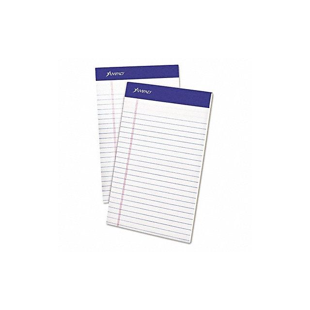 Perforated Legal Pad 5 X8 White PK12 MPN:20-304