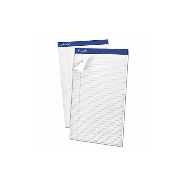 Perforated Legal Pad 8 X5 White PK12 MPN:20-330