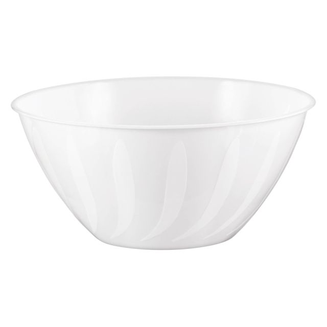 Amscan 2-Quart Plastic Bowls, 3-3/4in x 8-1/2in, Frosty White, Set Of 8 Bowls (Min Order Qty 3) MPN:432344.08