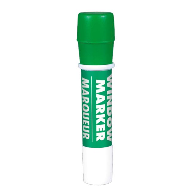 Amscan Window Markers, Broad Point, Green Barrel, Green Ink, Pack Of 4 Markers (Min Order Qty 4) MPN:395700.03