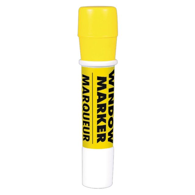 Amscan Window Markers, Broad Point, Yellow Barrel, Yellow Ink, Pack Of 4 Markers (Min Order Qty 4) MPN:395700.09
