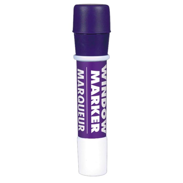 Amscan Window Markers, Broad Point, Purple Barrel, Purple Ink, Pack Of 4 Pens (Min Order Qty 4) MPN:395700.14