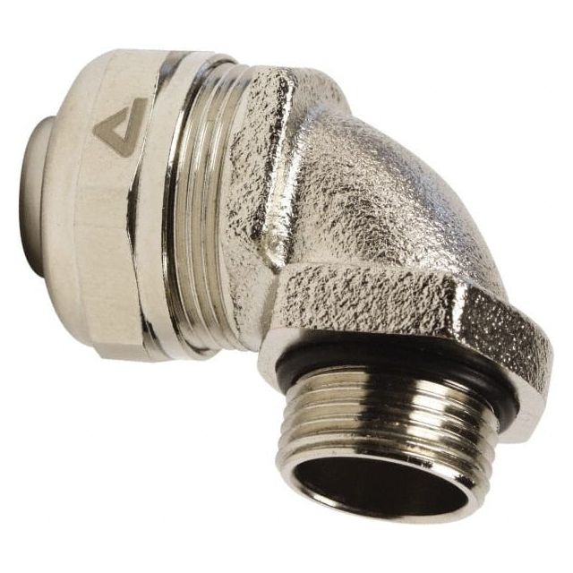Conduit Connector: For Liquid-Tight, Nickel-Plated Brass MPN:7129161