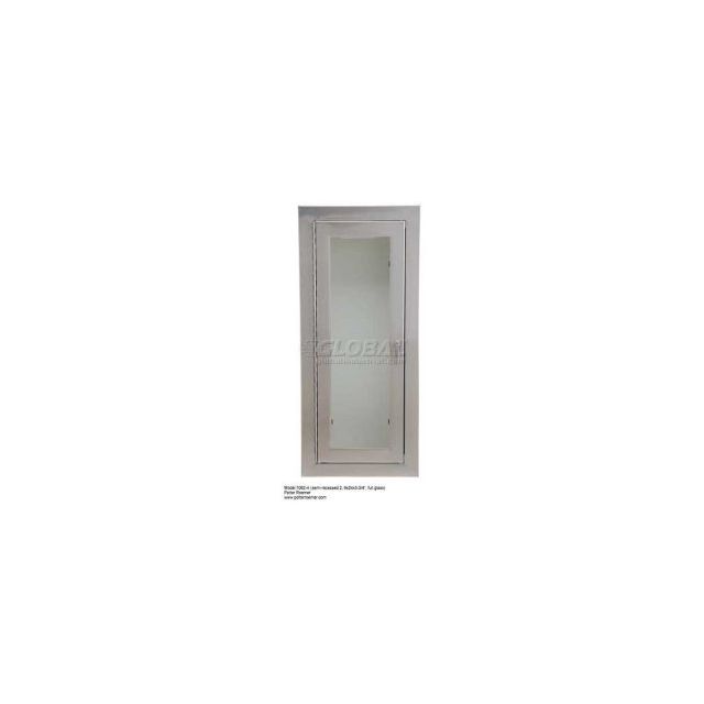 Potter Roemer Alta SS Fire Extinguisher Cabinet Tempered Glass Window Fully Recessed 3-1/4