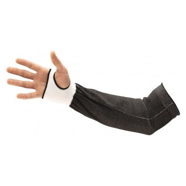 Cut & Puncture-Resistant Sleeves: Size L, Polyethylene, Black, ANSI Cut A4 11-251-12-W