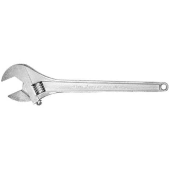 Chrome Adjustable Wrenches, 18 in Long, 2 1/16 in Opening, Chrome MPN:181-AC118
