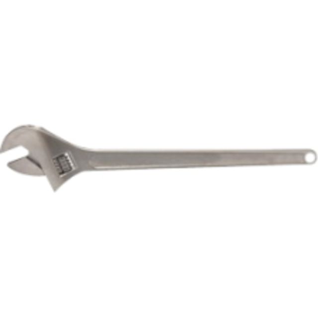 Chrome Adjustable Wrenches, 24 in Long, 2 7/16 in Opening, Chrome MPN:181-AC124