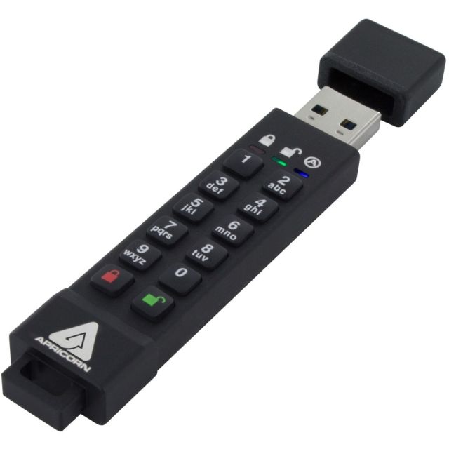 Apricorn 32GB Aegis Secure Key 3z USB 3.1 Flash Drive - 32 GB - USB 3.1 - 77 MB/s Read Speed - 72 MB/s Write Speed - 256-bit AES - 3 Year Warranty - TAA Compliant MPN:ASK3Z-32GB